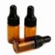 10db 3ml Üres barna üveg csepegtető palackok pipettával az K9X8 illóolajhoz