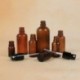 4X (30 ml-es borostyánszínű üvegpalack fekete ATOMISER permetezőkkel, újratölthető ContM1N4