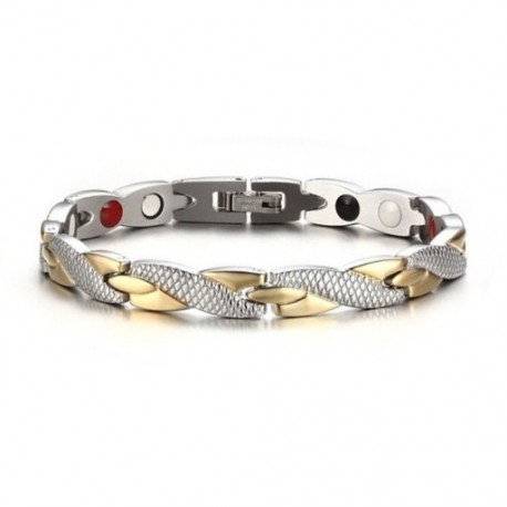 2X (Mágneses egészségügyi karkötő nőknek Terápiás mágnesek karkötői, Brace D7D7