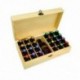 1X (25 lyuk illóolaj fadobozban 5 ml / 10 ml / 15 ml palackok Spa Yoga ClubL7A7)