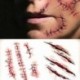 Halloween vízálló szimulációs horror Scar tetoválás matrica dressup Decorati R3S3