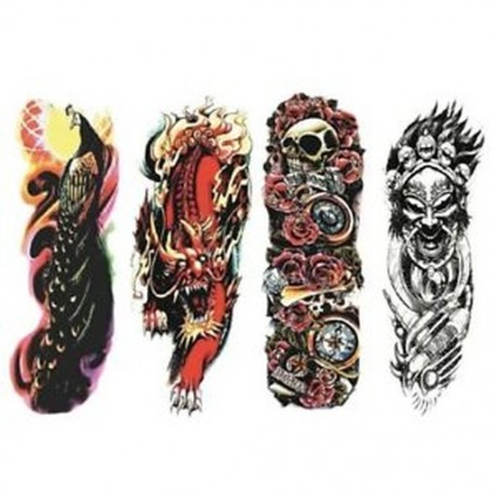 4db Ideiglenes Tetoválás - vízálló matrica - unisex - Sárkányos - Koponyás - Többféle mintával - N9X9