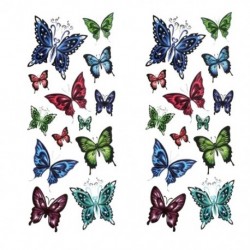 2 x 2db Ideiglenes Tetoválás - vízálló matrica - unisex - Pillangó mintás - Többféle mintával - Z9V7 S8Y5
