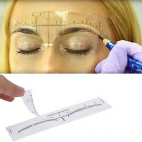 1X (100db újrahasznosítható félig állandó szemöldökminta smink Microblading Measu A4J3
