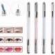 4X (átlátszó kristályos kézi toll kettős fejű toll, kettős felhasználású félig tartós toll FogM7T3
