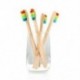 Vaclav 2Pc bambusz fogkefe Rainbow bambusz fogkefe rostos fogkefe Co I6N5