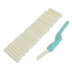 1X (SODIAL (R)) fogszabályozó fogak tisztító fehérítő cián műanyag pálca, 25 db Eras J2A4