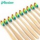 2X (Vaclav 1Pc bambusz fogkefe Rainbow Bambusz fogkefe rostos fogkefe H6X3