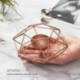 Északi stílusú geometriai fém gyertyatartó, egyszerű otthoni hatszögletű gyertya N5X5