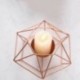 Északi stílusú geometriai fém gyertyatartó, egyszerű otthoni hatszögletű gyertya N5X5