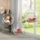 12 db 80 mm-es függő Tealight tartó üveggömbök Terrárium esküvői gyertya Ho J3J4