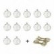 2X (12 db 80 mm-es függő Tealight tartó üveggömbök Terrárium esküvői gyertya F6E3