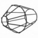 5X (skandináv stílusú, üvegből készült vasművészeti geometriai váza, küvettás asztali tervvel, C1G7