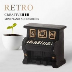 Vintage régi kreatív gyanta mini zongora kis díszek asztali kiegészítők Home Y4V6