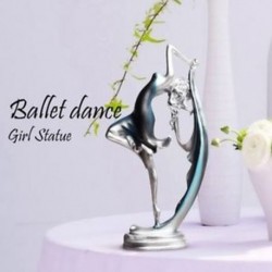 2X (Balerina lány tánc gyanta szobra elegáns figura kézműves kreatív otthona des N6C0