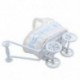 1X (Fonott Hamper Pram Kosár Virágváza-tároló Szervező Baba Zuhanyzó F5K8 rész