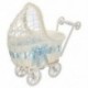 Fonott Hamper Pram kosár virág váza tároló szervező baba zuhany party G D6U4