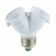2X (5 x dupla lámpás adapter LED izzó E27 alap P5I9)