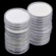 2X (20 db 46 mm-es érmetartók, átlátszó, kerek R8P9 tárolódoboz)