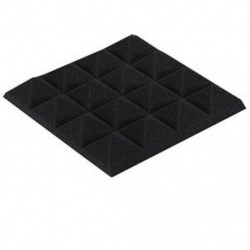 Fekete - 25X25X5Cm hangszigetelő szivacs, akusztikus hab panel Stop Absorption Studio Ktv C5K4