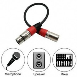 XLR 3-tűs hím-női mikrofon Audio mikrofon árnyékolt kábelkábel piros J6Z7