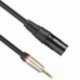 0,3M Xlr 3Pin hím - 3,5 mm-es trs hím sztereo csatlakozó árnyékolt mikrofon Mic Co U6U7