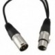 Új 3 tűs XLR FEMALE jack a kettős 2 HÁLÓZAT csatlakozóhoz Y SPLITTER kábel adapter 1 láb Q5A4