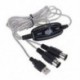USB IN-OUT MIDI kábel-átalakító számítógép és a billentyűzet adapter kábele T3K9 D4R5 Y8I8
