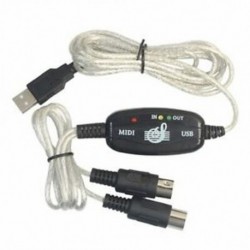 2 m-es USB-MIDI interfész-átalakító kábel kábel PC-ből zenei billentyűzet adapterhez A9N1