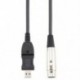 3M MIC USB mikrofon összekötő USB kábel csatlakozóhüvely és XLR aljzat N3O4