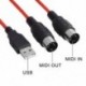 8X (5 tűs Midi USB-bemeneti kábel-adapter átalakító Windows Mac Ios Lap S2W5 esetén)