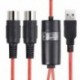 8X (5 tűs Midi USB-bemeneti kábel-adapter átalakító Windows Mac Ios Lap S2W5 esetén)