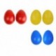 1 pár műanyag ütős zenei tojás Maracas rázógépek sárga V0C4