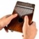 2X (Kalimba 17 Keys Thumb Piano beépített EVA nagy teljesítményű védő bo G7T5)
