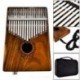 2X (Kalimba 17 Keys Thumb Piano beépített EVA nagy teljesítményű védő bo G7T5)