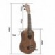 IRIN Professional 21 hüvelykes, 4 húros gitár alátét Sapele szív alakú F4L5