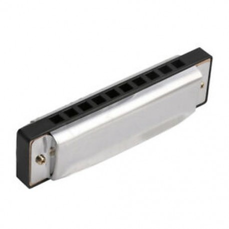 1X (Blues Harmonica 10 lyukú kulcs a C hangszer rozsdamentes acélból, W7A3