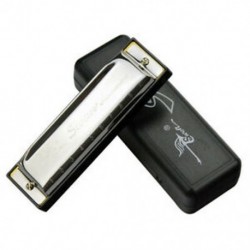 Swan Harmonica 10 lyukú kulcs C SILVER w / tokkal Blues Harp rozsdamentes acél G6D7