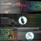 Gaming billentyűzet, színes szivárványos LED háttérvilágítású USB vezetékes Gaming billentyűzet Mem X0U3