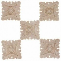 5 db négyzet alakú faragott fa. Európai stílusú szobor fali lámpa House Decoratio S5D8