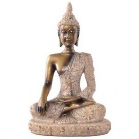 2X (Figurin árnyalatú homokkő Buddha Joss szobor szobor kézzel faragott T7E4)