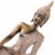 2X (Figurin árnyalatú homokkő Buddha Joss szobor szobor kézzel faragott T7E4)