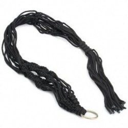 4X (Kézzel készített fonott természetes juta Macrame lógó kosár növénytartó edény HolderQ1X6