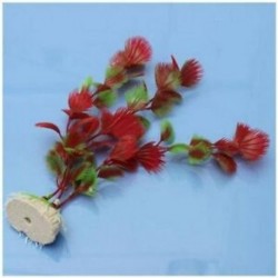 Piros műanyag páfrány növények vízi akvárium tereprendezés akvárium dísz dekoráció W1M2