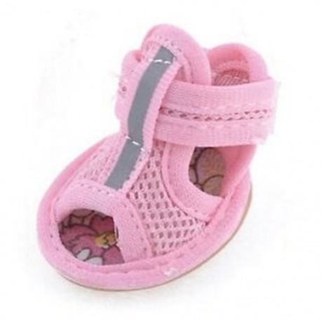 2 pár gumi talp rózsaszín hálószandál Yorkie Chihuaha kutyacipő, méret 1 I2U5
