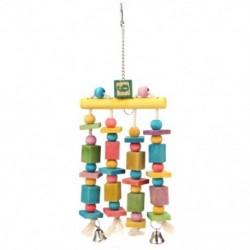 1X (papagáj-játékok Madarak Kisállat Madár Színes Függő Akril Harangokkal Y6S0