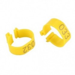 2X (100 db 001-100 számozott lábszalag, 18 mm-es gyűrűk a csipeszes tyúk Ch D2T5 rögzítéséhez)