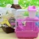 Forró hörcsög Gerbil egér kicsi kisállat ketrec 2 emeletes szintű padlói vizes palack I2G6