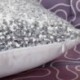 Egyszínű Glitter flitter Párna Home Decor Párnahuzat (ezüst) G8G3