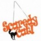 1X (Scaredy Cat lógó jel polisztirol medál Halloween otthoni udvarra party S S7B5